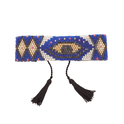 Cobalt, White & Gold Java Bracelet at LVBT