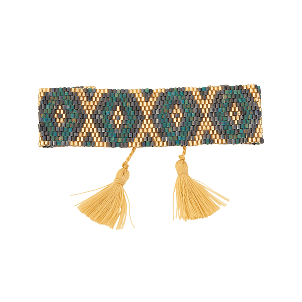 Gold, Black & Khaki Java Bracelet at LVBT