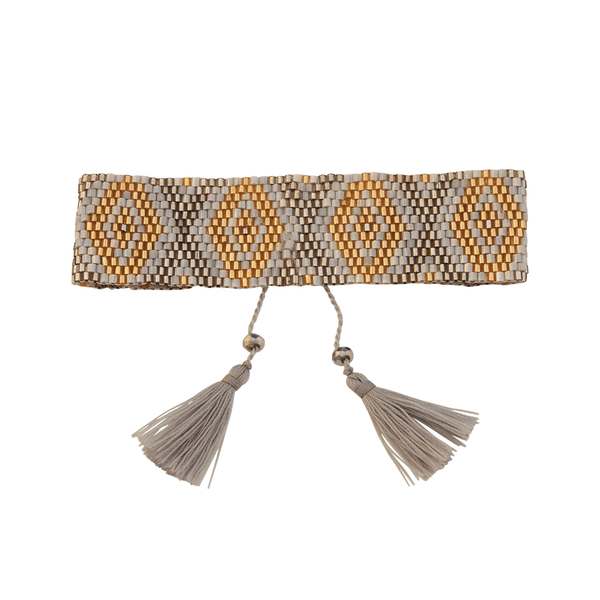 Hematite, White & Gold Java Bracelet at LVBT