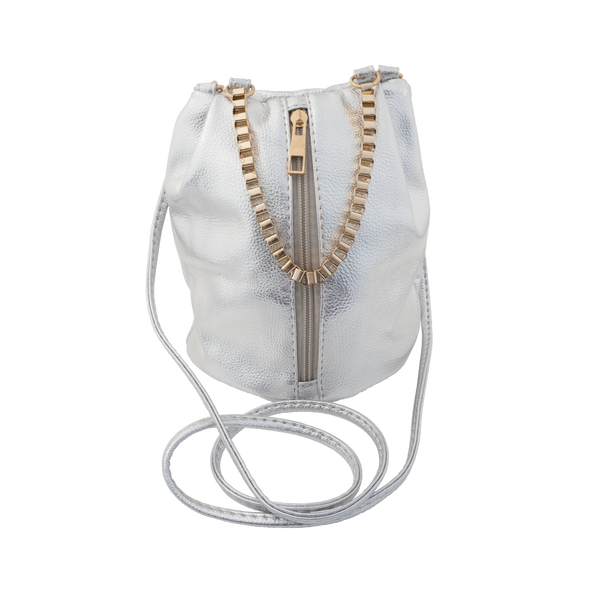 Leah Silver Pouch Bag at LVBT